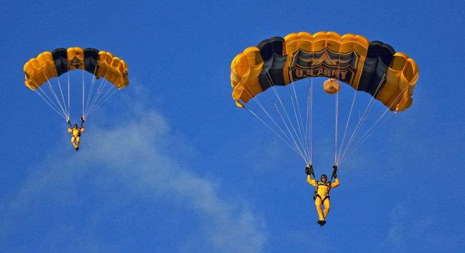 US Navy parachuting