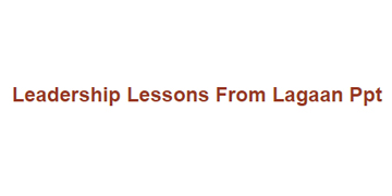 leadership lessons