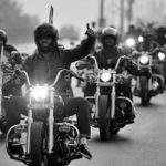 motorcycle group riding