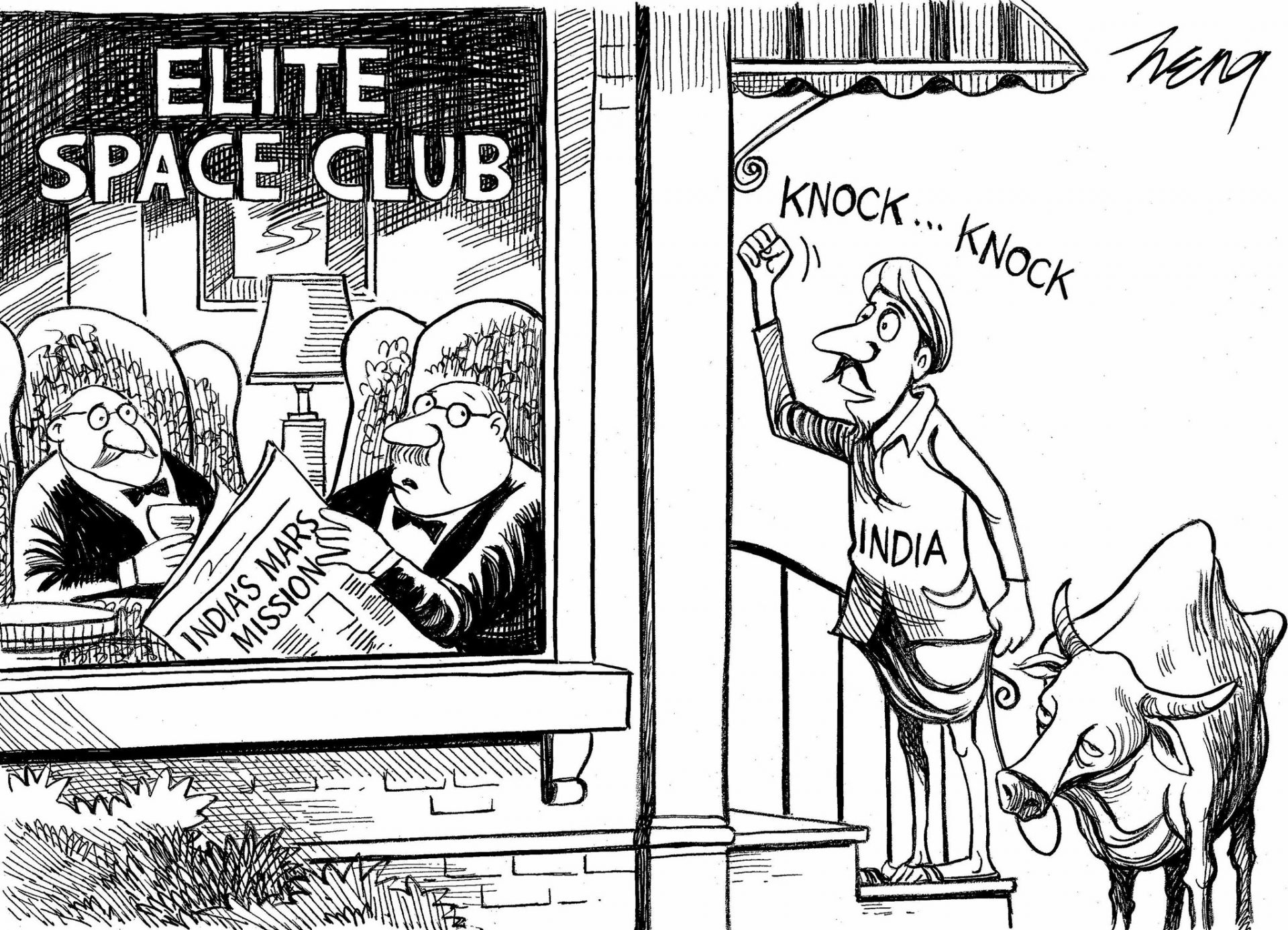 Elite space club - Mangalyaan cartoon