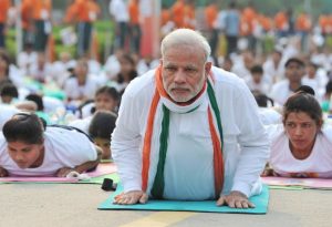 Modi doing Yoga