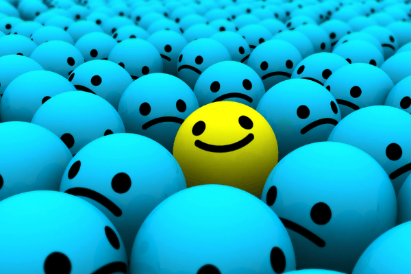 smiley balls with different facial expressions and colour