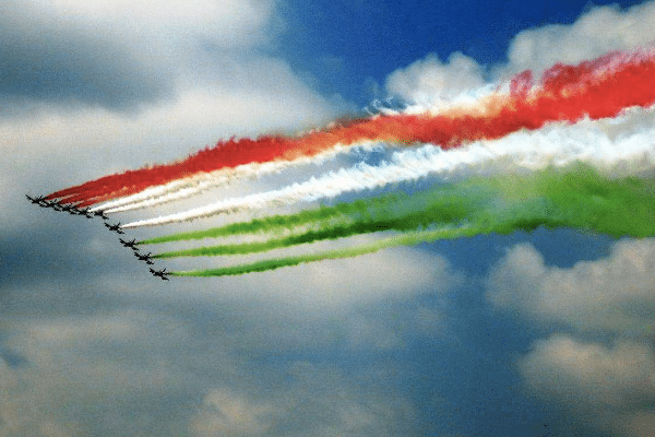Aircrafts showing tricolours of Indian flag