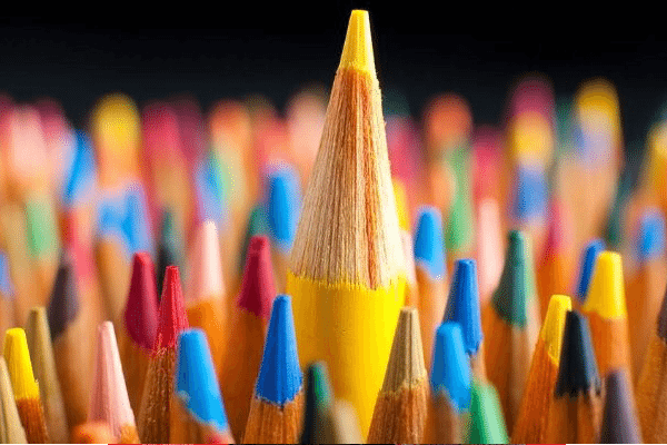 Bunch of colourful pencils