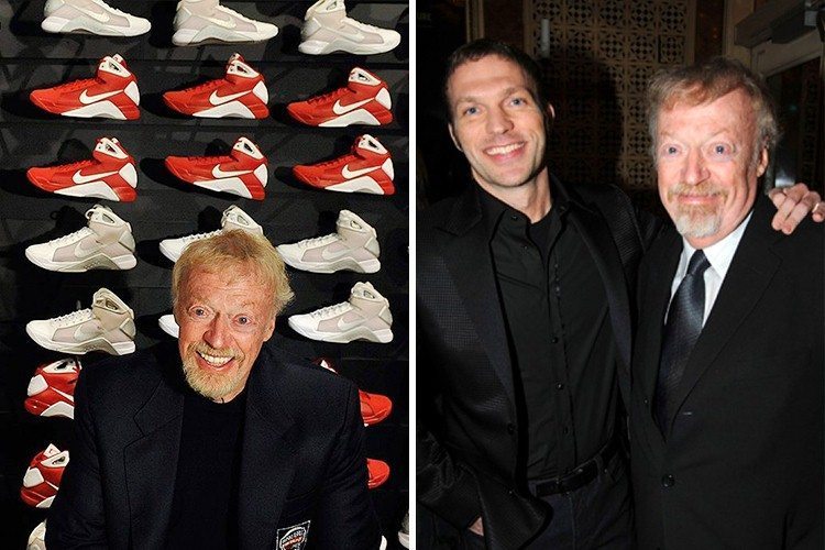 Phil Knight and his son Travis Knight