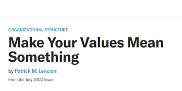 Make Your Values Mean Something