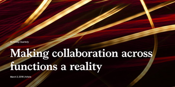 Making collaboration across functions a reality