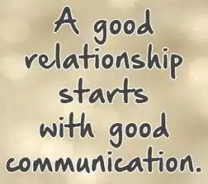 a good relationship starts with good communication